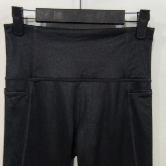 Athleta Inclination Moto Tight Women's XS Black Glitter Workout Gym Running - Picture 4 of 11